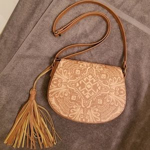 Boho Tassel Saddle Purse